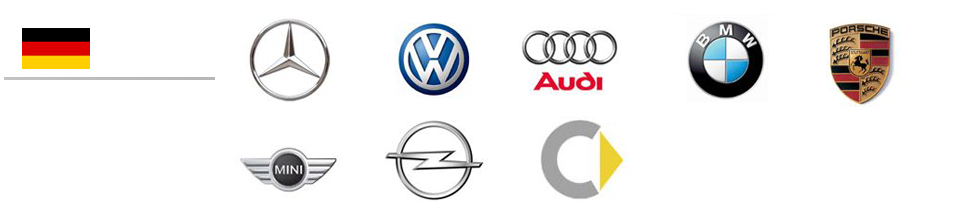 メルセデスベンツ／フォルクスワーゲン／アウディ／BMW／ポルシェ／MINI／オペル／スマート